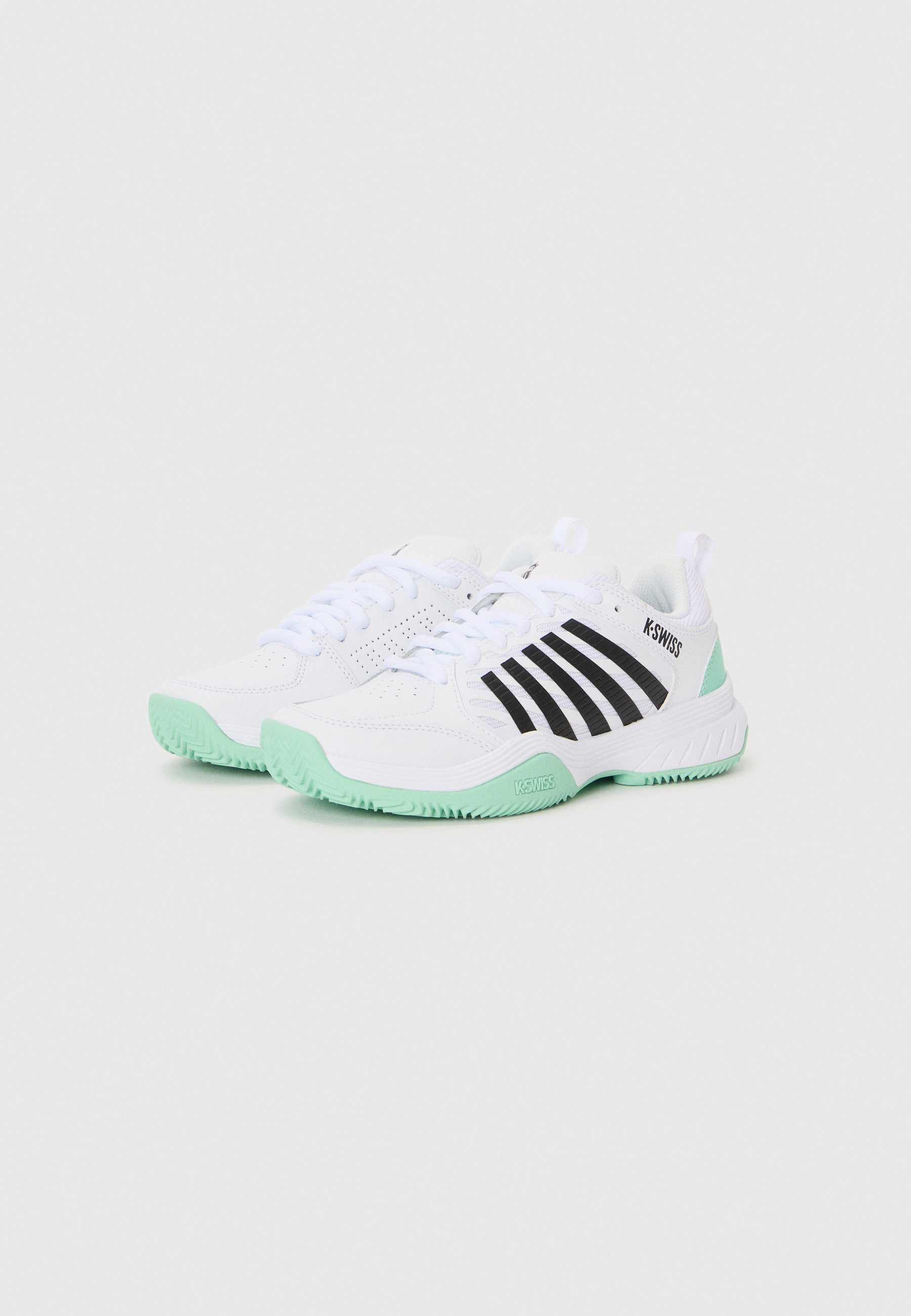K-SWISS COURT EXPRESS 2 - Scarpe da tennis per campi in terra battuta - bianco neon/menta