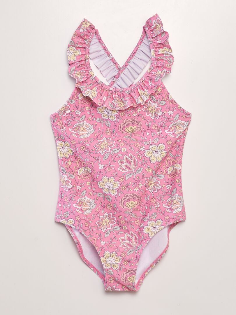 Badpak met ruches - One-Pink