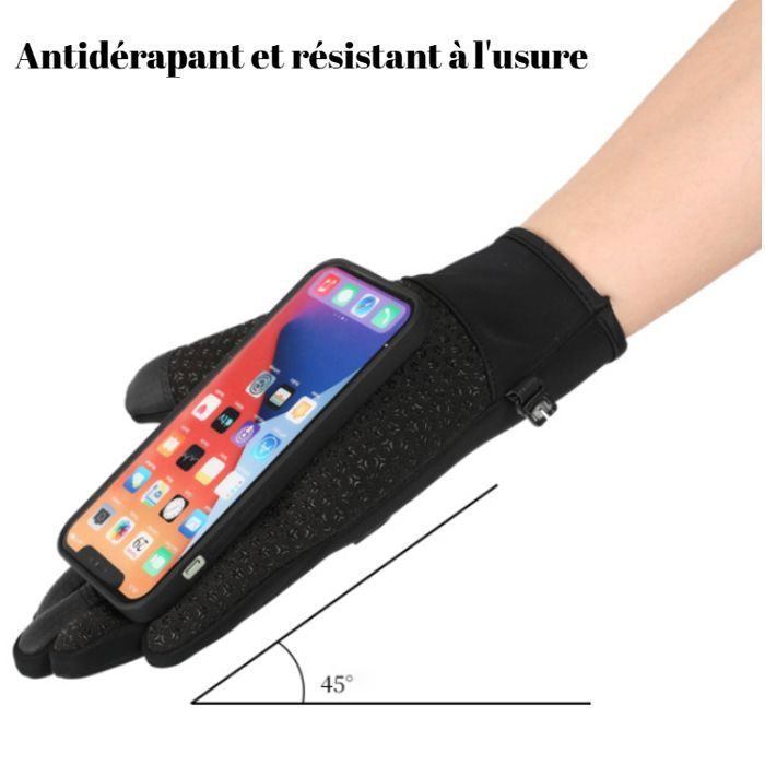 5V USB Rechargeable Heated Gloves - 3 Heat Levels - Windproof and Waterproof - Blue