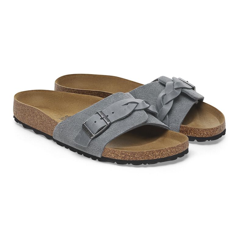 Oita Braided Pelle scamosciata - Basalt Gray Basalt Gray