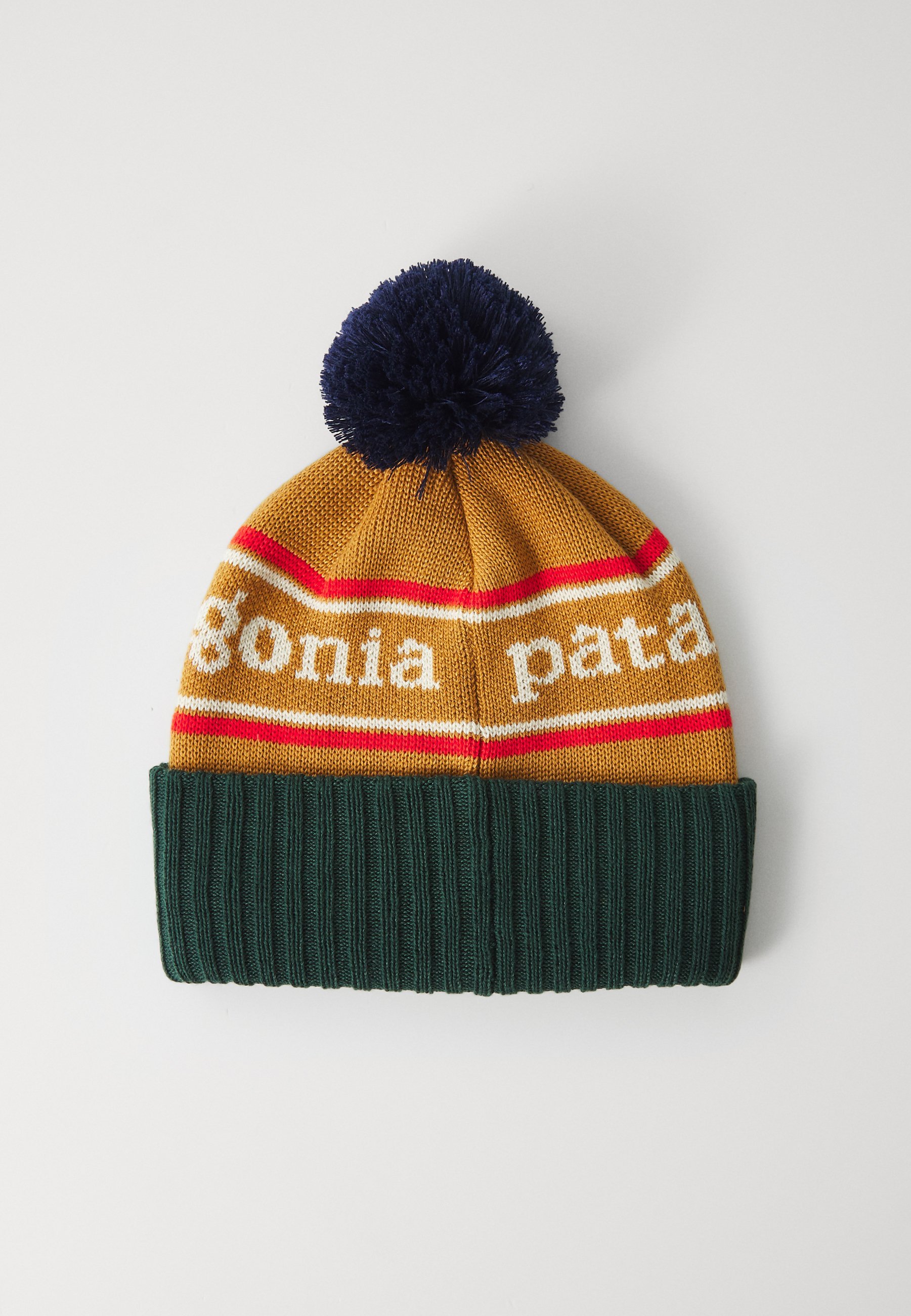 Patagonia POWDER TOWN BEANIE UNISEX - Muts - parkstreep/talon goudkleurig