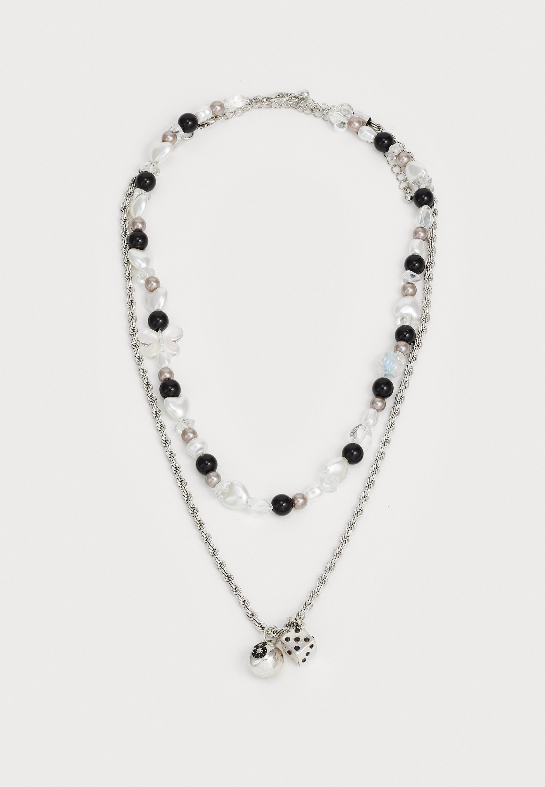 YOURTURN Unisex 2er-Pack – Halskette – silberfarben