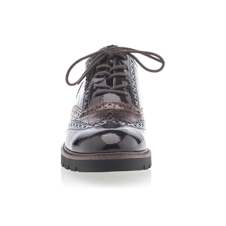 Brązowe buty sznurowane damskie / buty typu derby