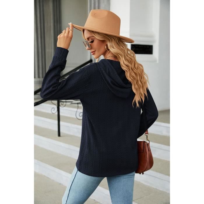 Pull Femme - INSFITY - Tricot Couleur Unie - Manches Longues Confortable
