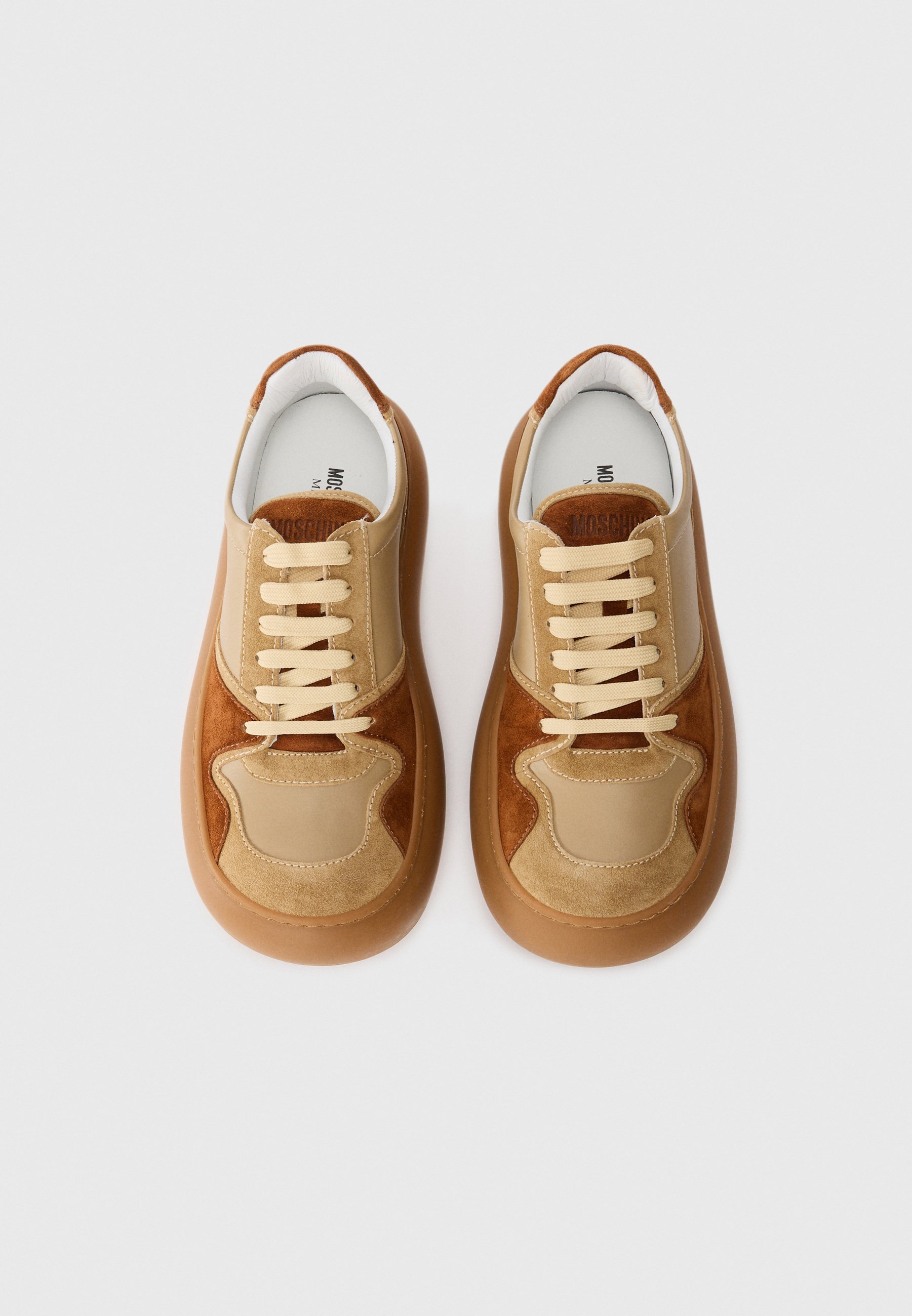 MOSCHINO sneakers - beige/roestbruin