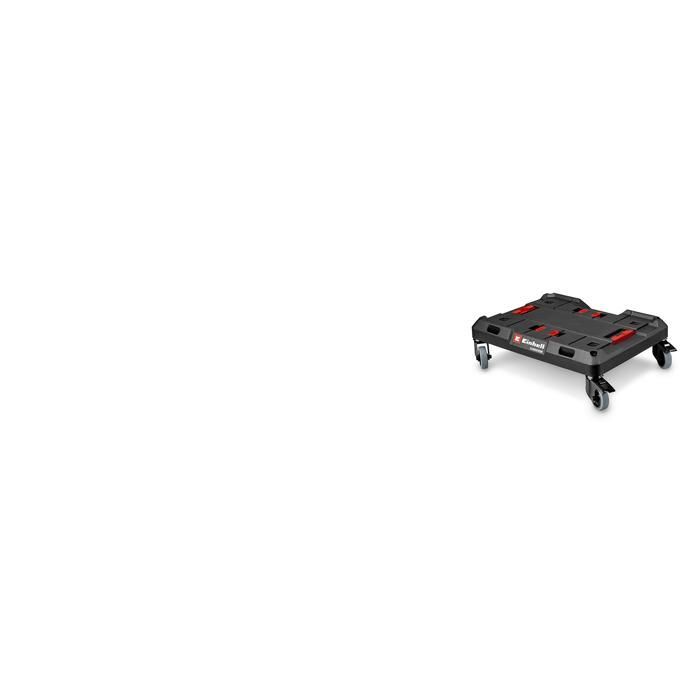 Bandeja adaptadora Einhell E-Case (90 kg máx., empilhável, com trava, compatível com Einhell E-Cases)
