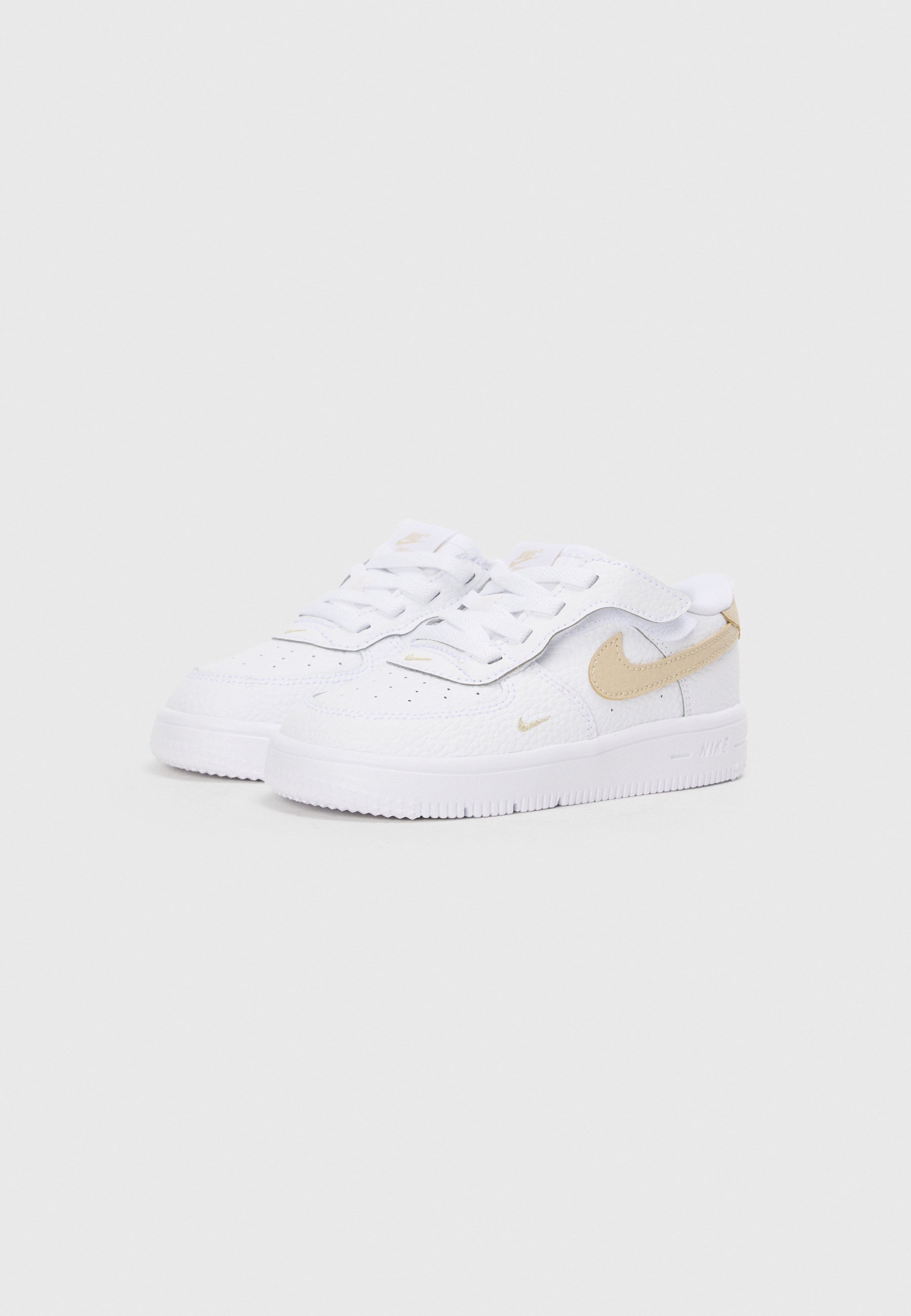 Nike Sportswear FORCE 1 LOW UNISEX - Sneakers - wit/rotan