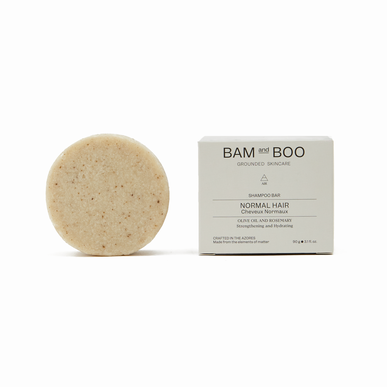 Bam&Boo Vitality & Hydration -shampoopala, kosteuttava kiinteä shampoo normaaleille hiuksille, 90 g