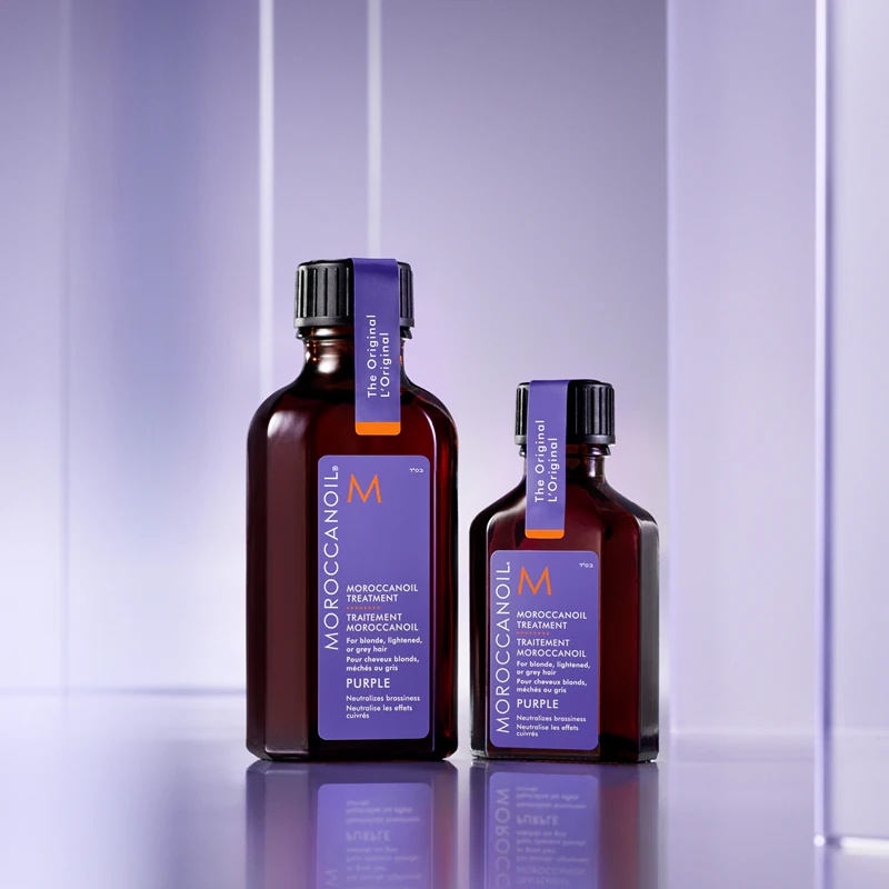 Moroccanoil Treatment Purple negovalno olje za blond in sive lase