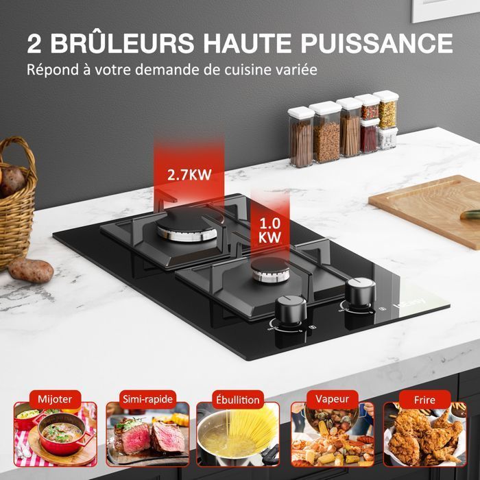 Plaque de cuisson ISEASY 2 feux vitrocéramique