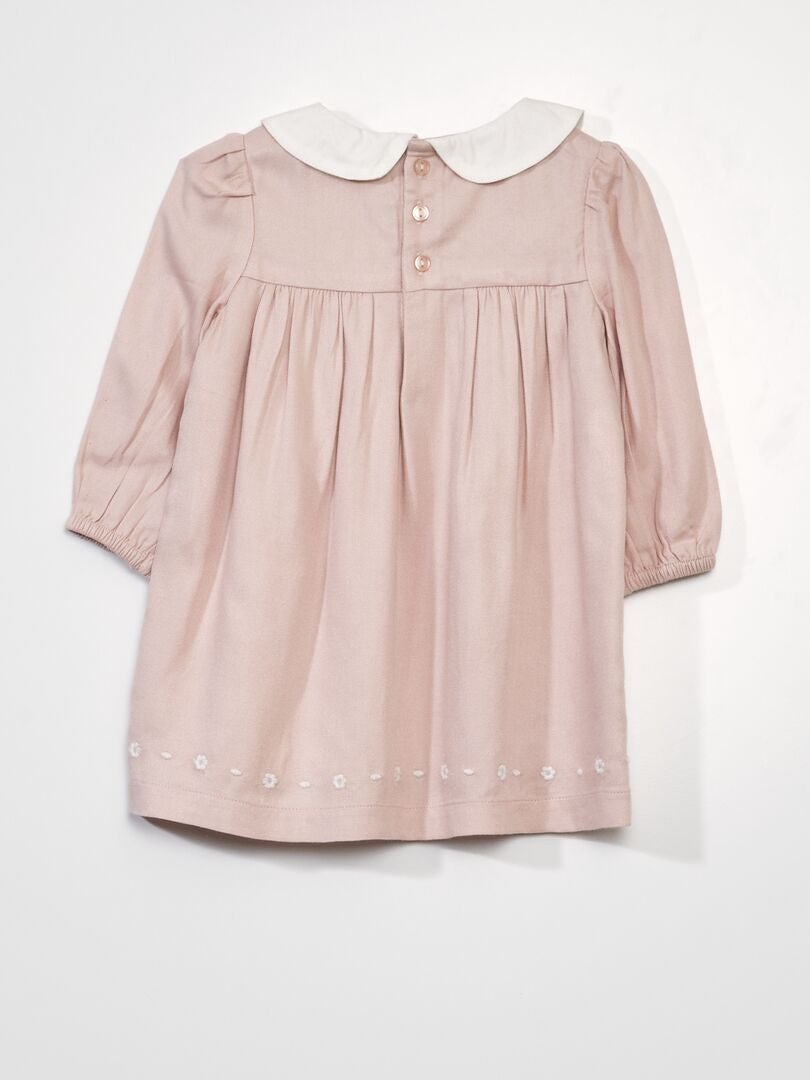 Vestido evasê com gola claudine - ROSA
