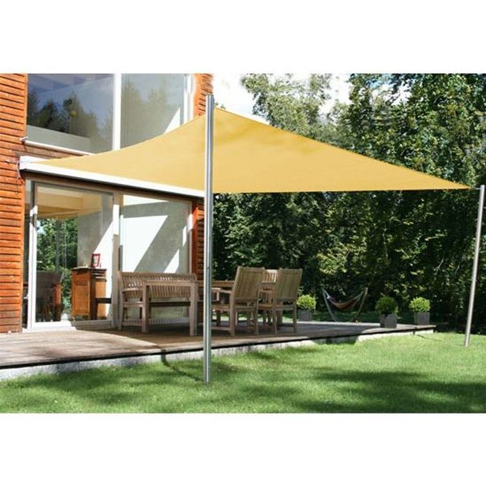 Rectangular shade sail - HOMCOM - 4x6m - UV resistant - Sand