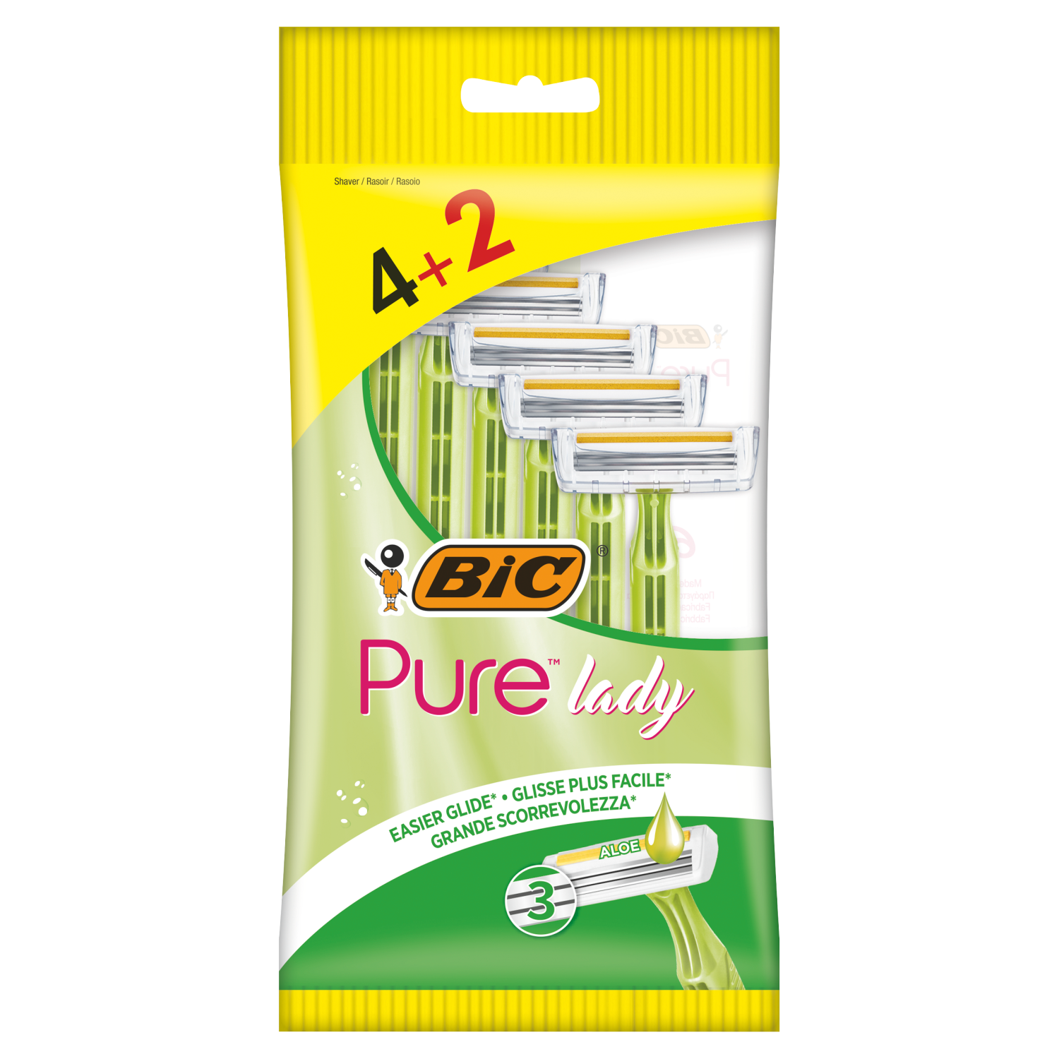 Bic Pure 3 Lady 6-delers barberhøvel