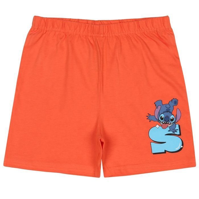 Pijama de verano de dos piezas de Stitch de Disney para niño, de algodón, con mangas cortas, 100% algodón, 98 cm.