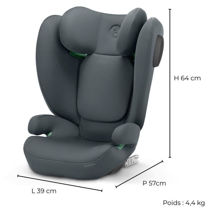Silla de coche Cybex Solution B3 i-Fix - De 3 a 12 años - De 15 a 50 kg - De 100 a 150 cm - Gris
