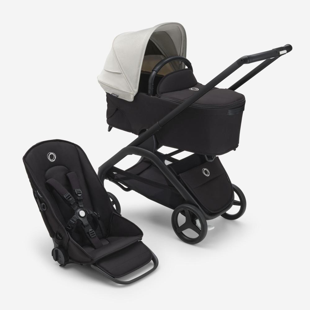 Bugaboo Dragonfly kinderwagenset Mist White/Midnight Black/Black