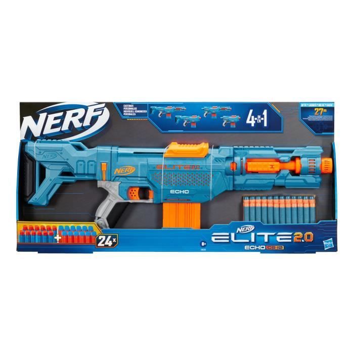 Nerf Elite 2.0 Echo CS 10 Blaster – NERF – Blau – Clip-on-Magazin – 24 Darts enthalten