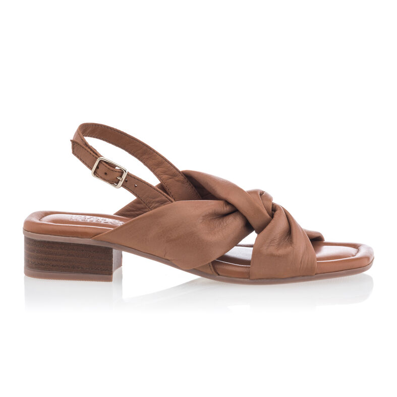 Braune Damensandalen / Zehenfreie Schuhe