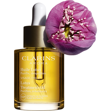 Clarins Lotus Face Oil puhdistava öljynhallinta 30 ml