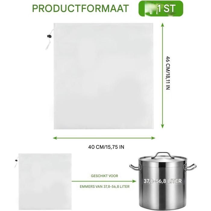 Filter bags for brewing - reusable white filter bags - drawstring filter bags