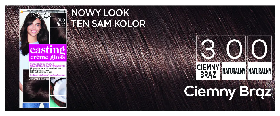 Casting Creme Gloss Farba do włosów 300 Ciemny Brąz