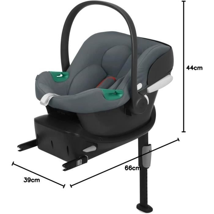 Silla de coche Aton B2 i-size Cbx de Cybex - 45 a 87 cm - desde el nacimiento hasta 13 kg - hasta 2 años - Base One incluida - Gris