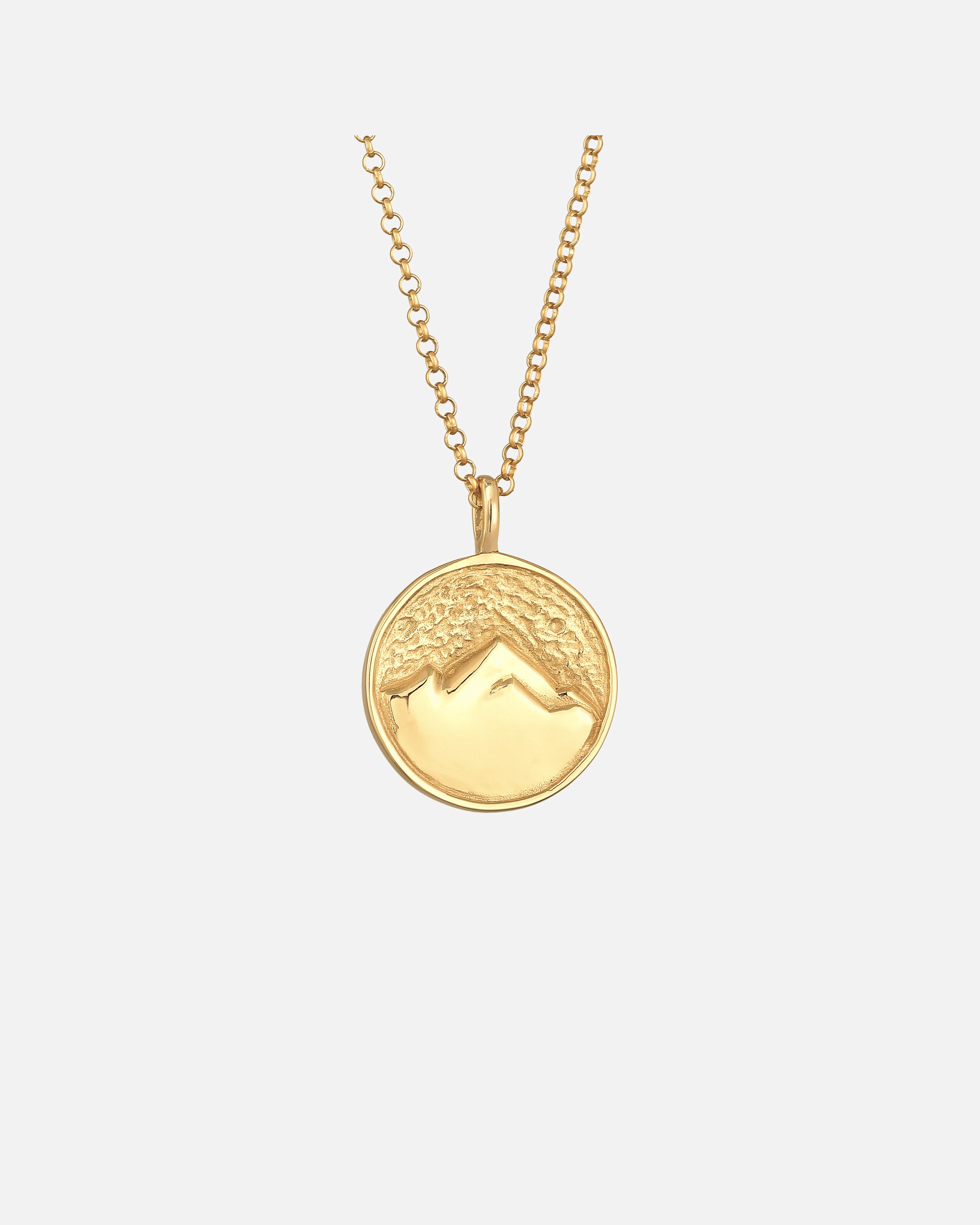 Elli Pendentif Femmes Montagne Alps Pièce de monnaie Travel en argent sterling 925