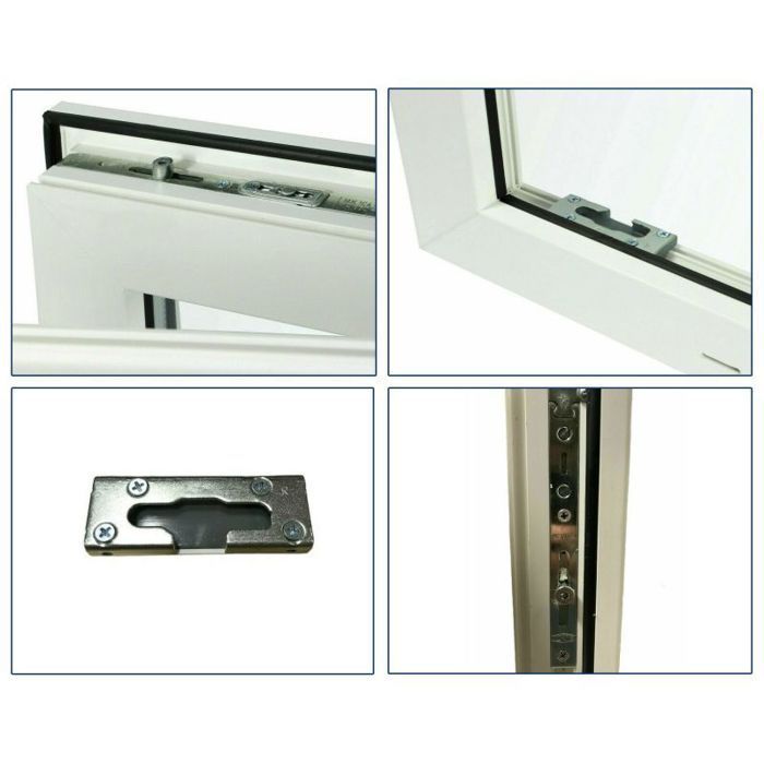 Ventana de PVC - Ancho x Alto 900 x 800 mm - Triple acristalamiento - Color blanco - Manilla derecha