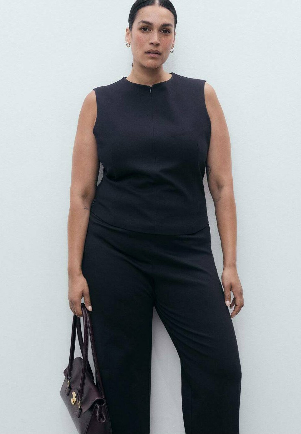 Mango STRAIGHT FIT MET ELASTISCHE TAILLE - Broek - donkerblauw