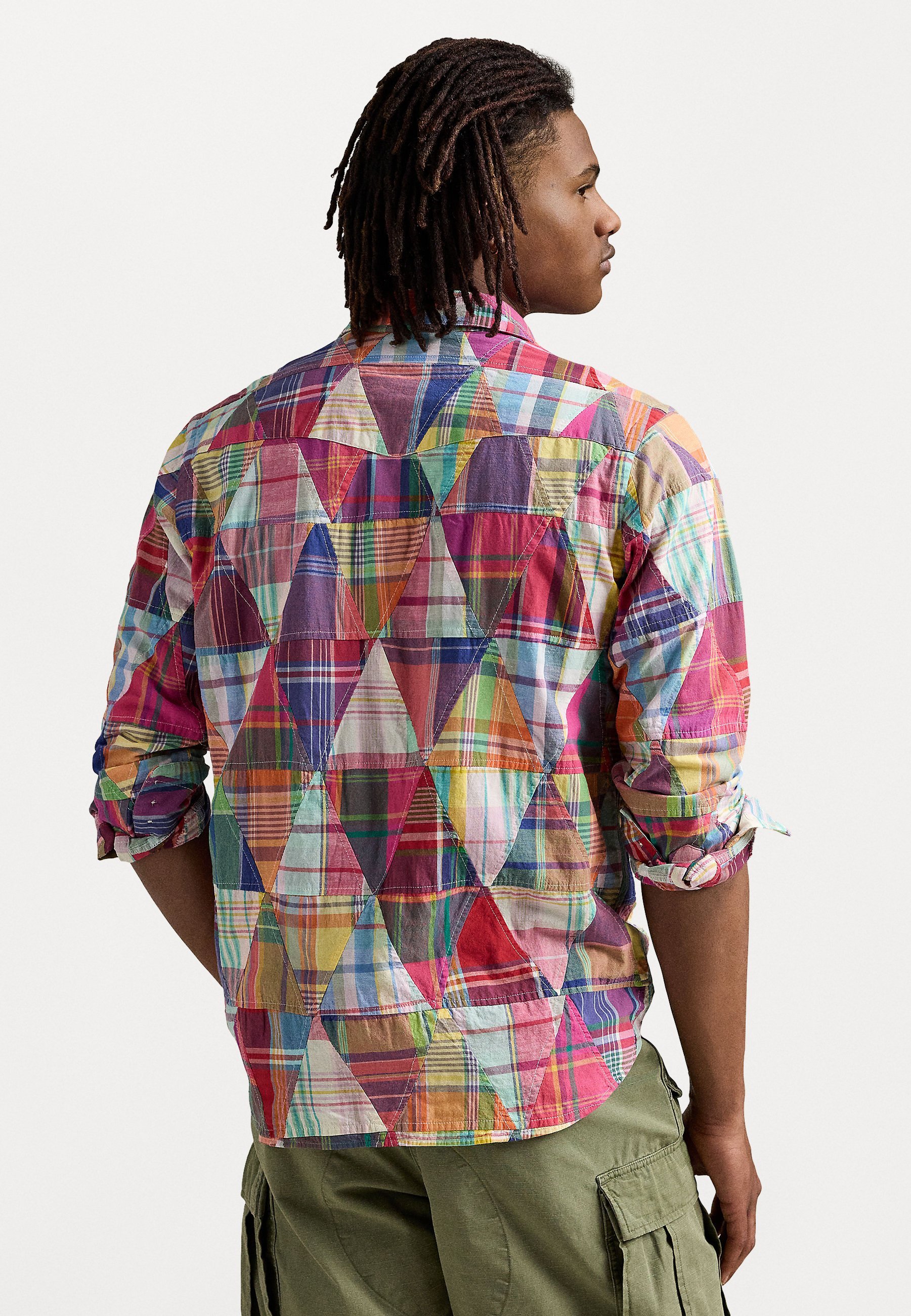 Polo Ralph Lauren patchwork madras sportshirt met lange mouwen - Shirt - veelkleurig