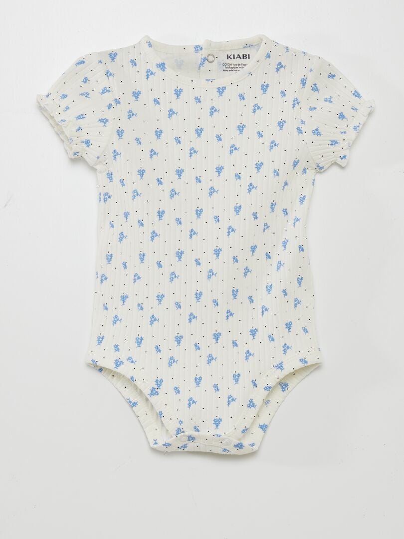Bodysuit met korte mouwen - WIT
