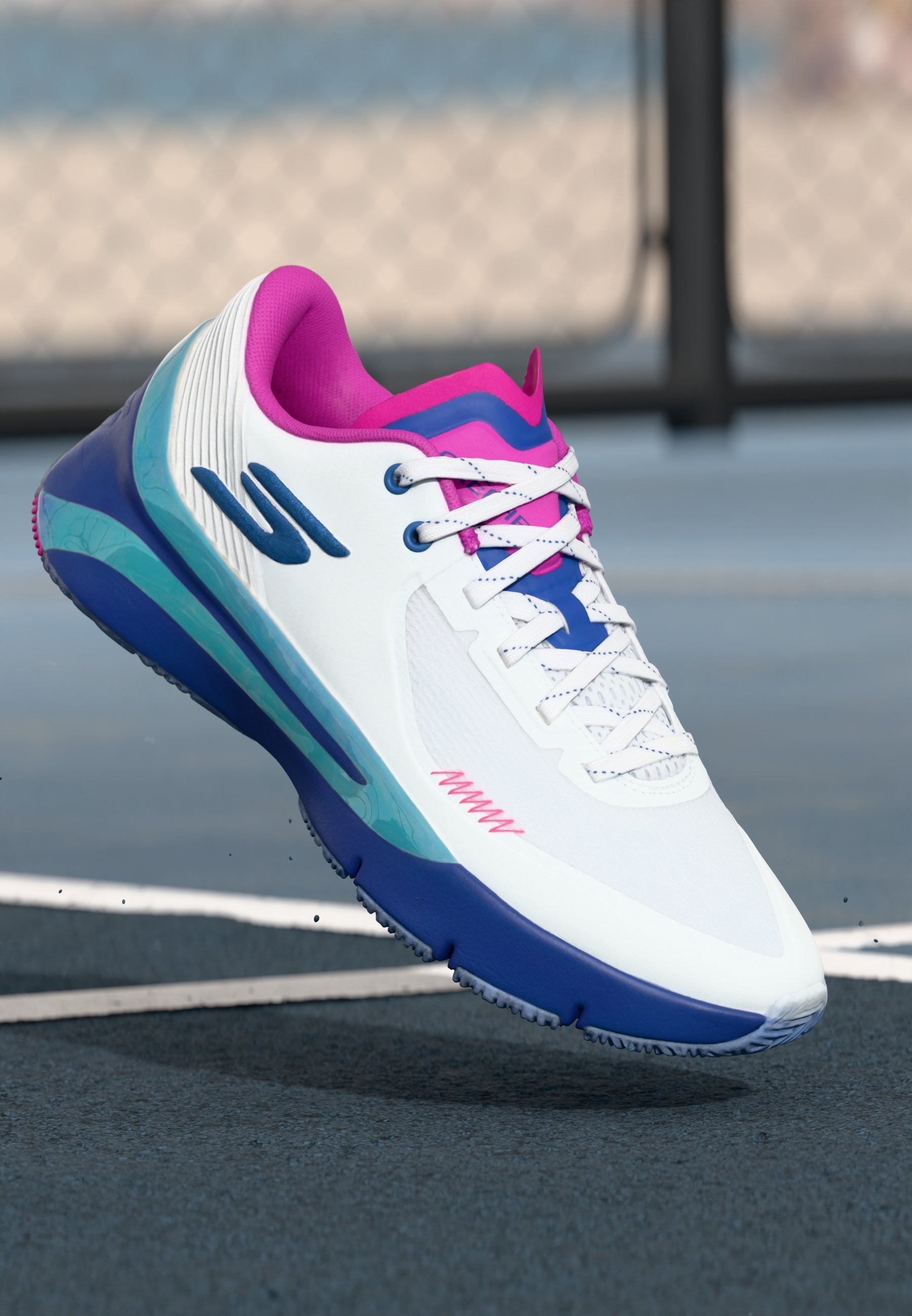 Tênis de basquete Skechers Performance SKX FULL COURT PRESS - branco/azul/lavanda