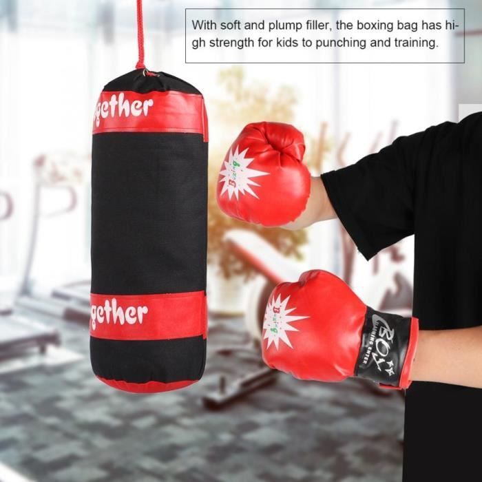 Punching bag, Children's hanging combat training boxing sandbag set with gloves and helmet, Kids Boxing Training Sport Fitness