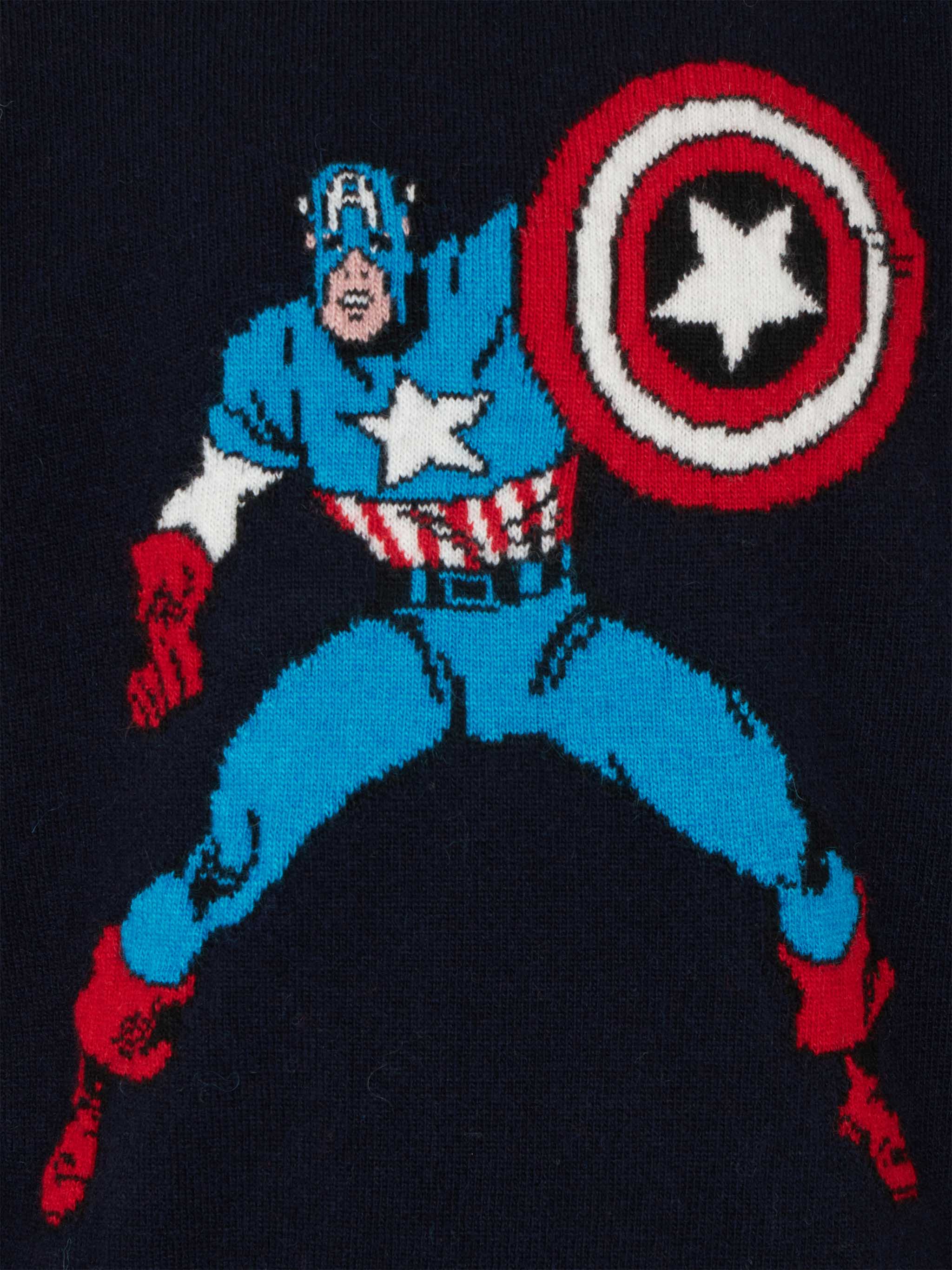 Maglione girocollo da bambino con stampa Capitan America |MARVEL SPECI