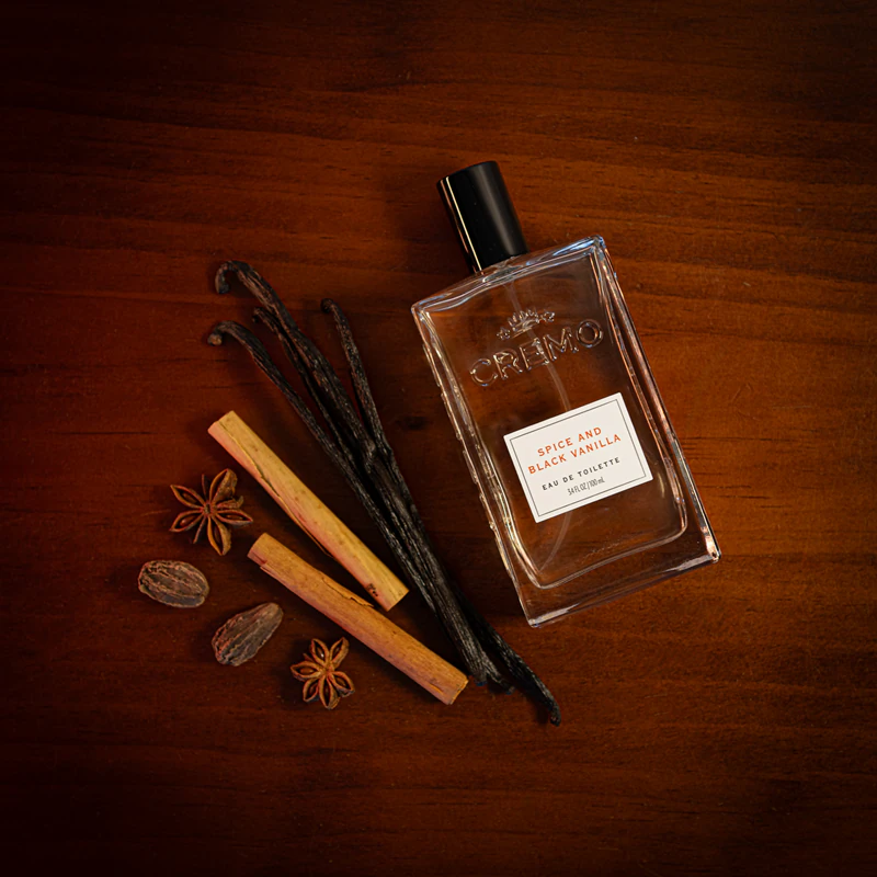 Colônia em spray Cremo Spice & Black Vanilla para homens