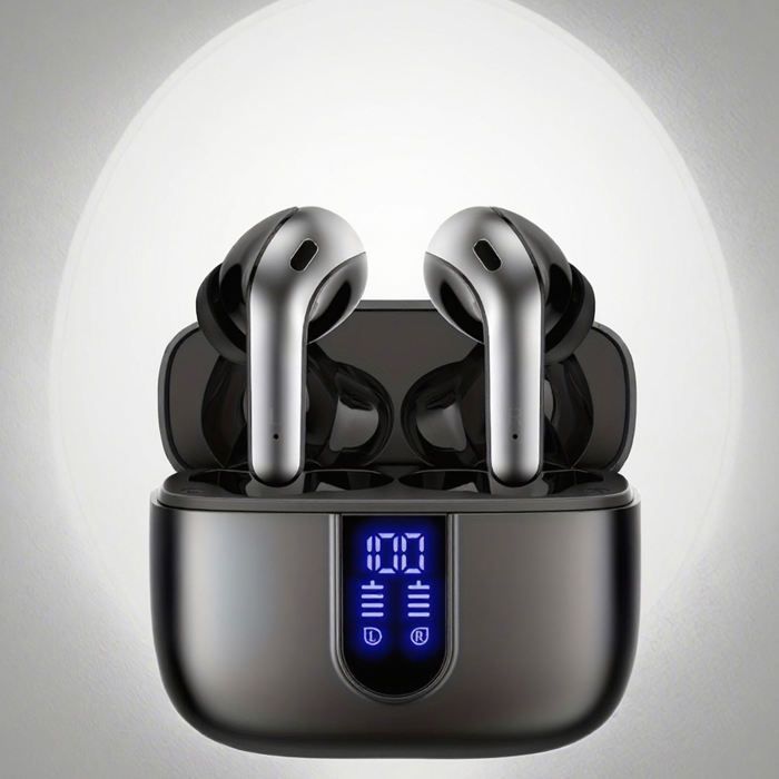 PASHASHOP Bluetooth 5.3 Kabellose In-Ear-Kopfhörer IPX5 – Mikrofon, 20 Stunden Akkulaufzeit, USB-C