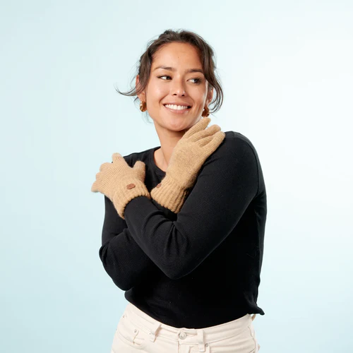 Cabaia Braune Fleece-Moscow-Mule-Handschuhe