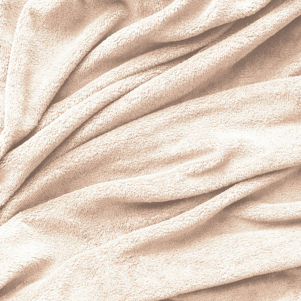 Fleecefilt, 150 x 200 cm, krämfärgad