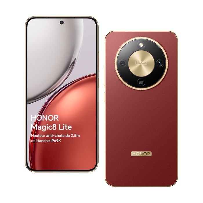 Smartphone HONOR Magic8 lite 5G con 8 GB di RAM, 512 GB di memoria interna, schermo AMOLED da 6,79”, batteria da 7500 mAh, fotocamera da 108 MP + OIS - versione UE.