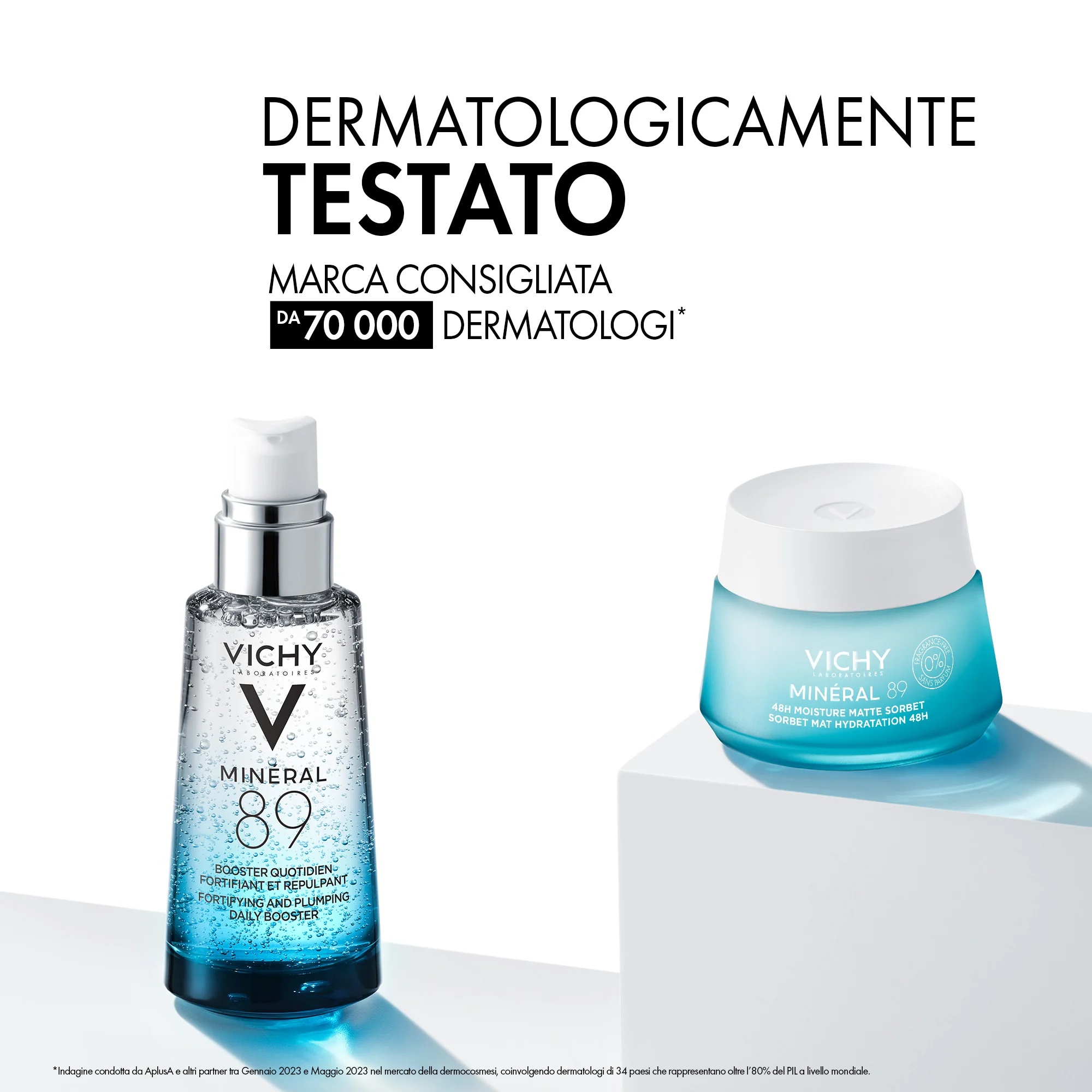 VICHY Vichy Mineral 89 crème voor de vette huid 50 ml hydraterend