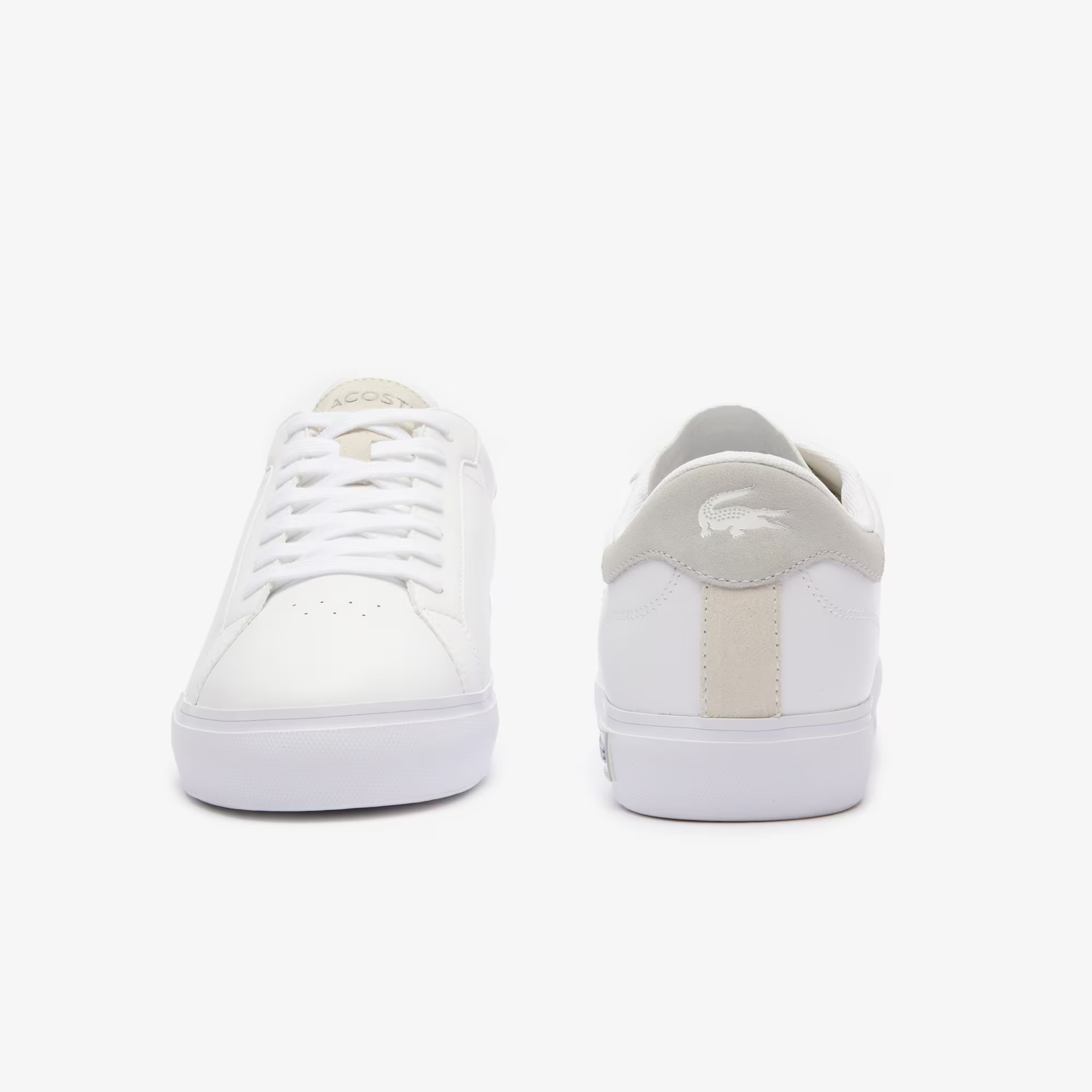 Men's Powercourt Logo Tongue Leather Sneakers