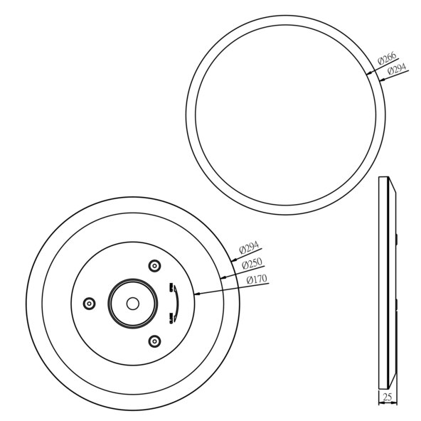 Φωτιστικό οροφής LED Brennan, 17,5 W, 2.000 lm, Ø 30 cm