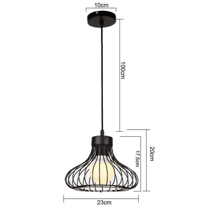 Lámpara de techo U-Do, lámpara colgante tipo araña, estilo vintage, para cocina o bar, color negro.