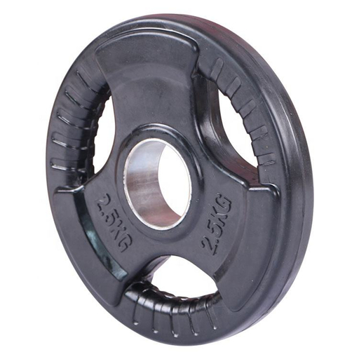 Ozio 2,5 kg olympisk viktskiva, 50 mm, premiumgummi, 3 grepp