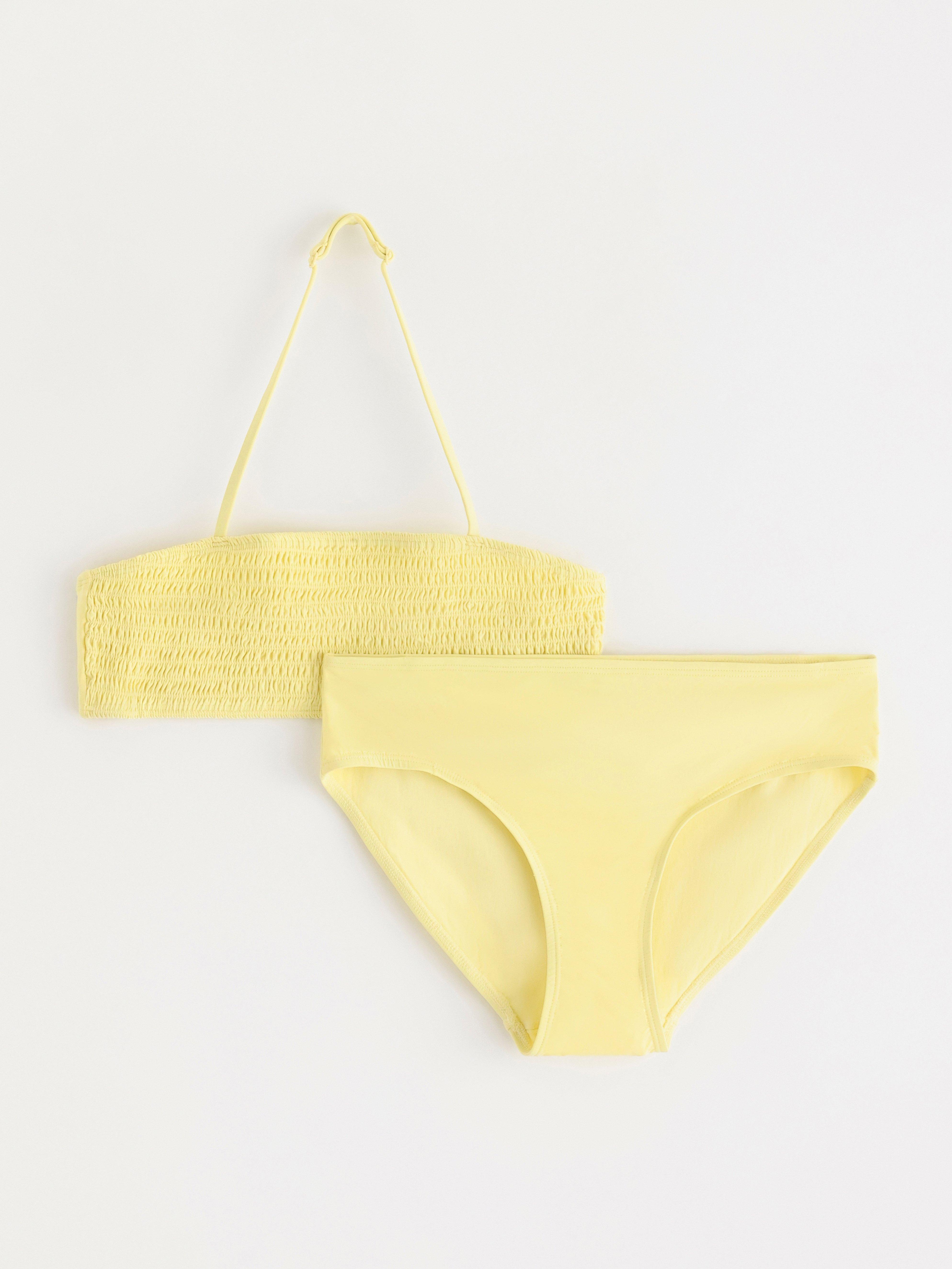 Conjunto de biquíni amarelo claro