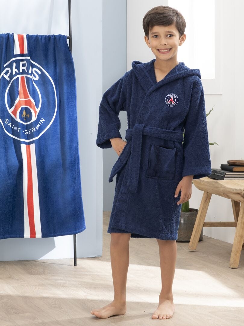 'PSG' bouclé badjas - BLAUW