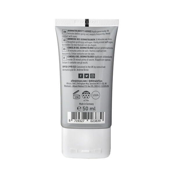 ALTRUIST Ansiktsvæske SPF50 50ml