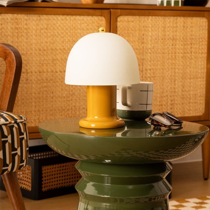 Lampe à poser LED Rick jaune H21cm - Atmosphera Créateur d'intérieur