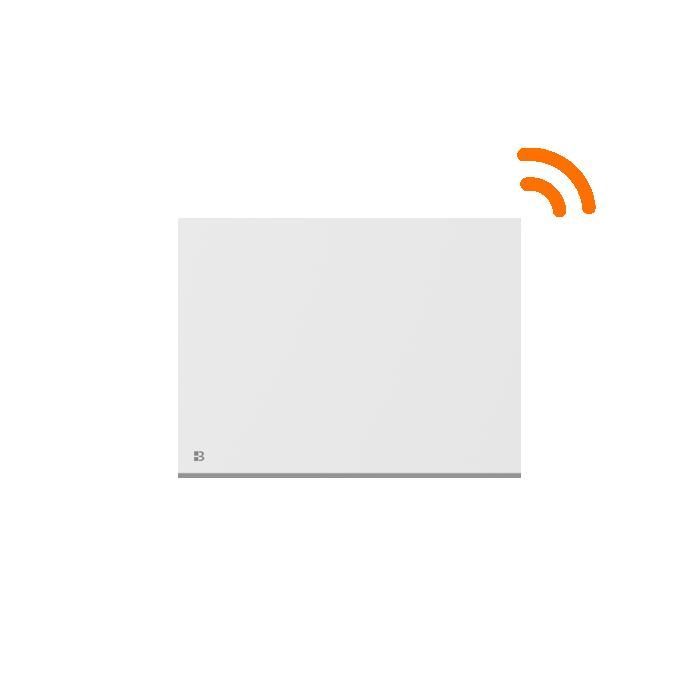 WiFi-connected fixed electric radiator with dry ceramic inertia - BESTHERM - NESSA CONNECT 1000W - horizontal white - NF