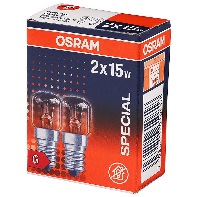 Ampoule de four Osram 15 W, lot de 2, culot E14